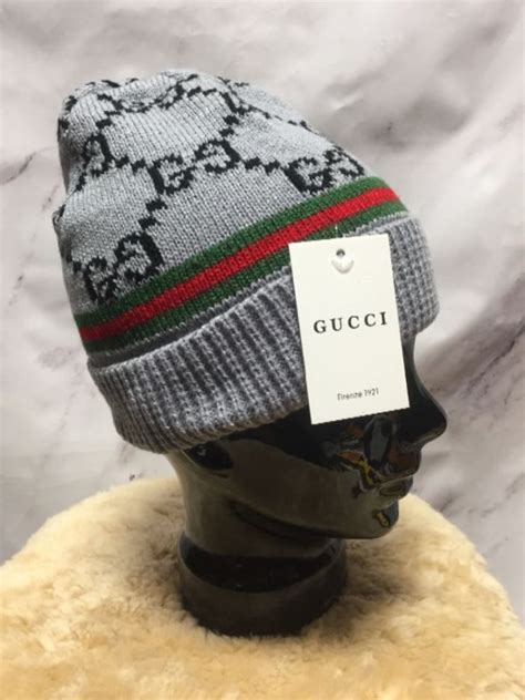 red gucci beanie with pom bug symbol|Gucci beanies.